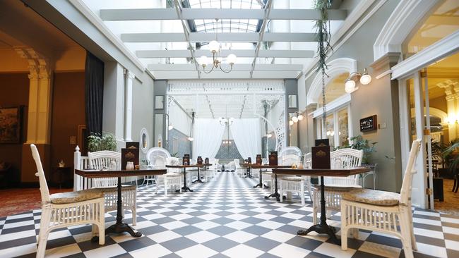 The newly renovated dining room at Hadley's Orient Hotel. Picture: Zak Simmonds