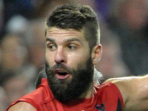 AFL Rd 16, Melbourne v Fremantle at TIO Stadium,Darwin. Confusion on the Demon's interchange with Mark Jamar and Dom Barry