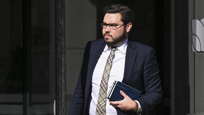 Bruce Lehrmann leaves the ACT Civil and Administrative Tribunal in Canberra. Picture: NCA NewsWire/Martin Ollman