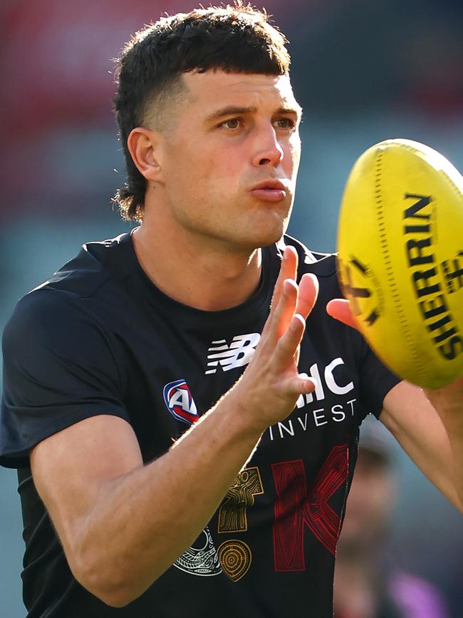 Star ruckman Rowan Marshall is also under an injury cloud. Picture: Quinn Rooney/Getty Images