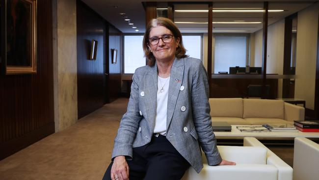 New RBA Governor Michele Bullock at the RBA offices in Martin Place. Picture: John Feder for The Australian