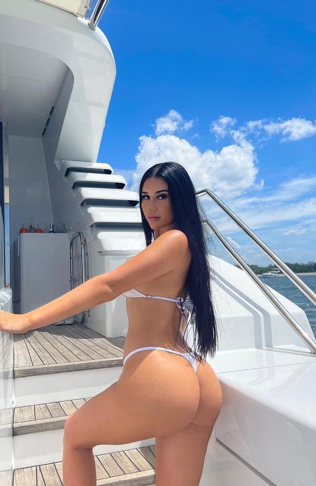 The 20-year-old who lives in a Gold Coast mansion earns a living selling X-rated photos. Picture: Instagram/MikaleaTesta