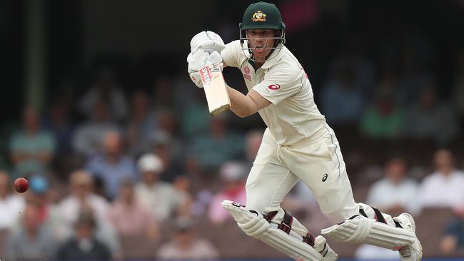 Australia's David Warner bats during the Sydney Test match against New Zealand at the SCG. Cricket Australia fears an 80 per cent drop in match revenue this summer. Picture: Brett Costello