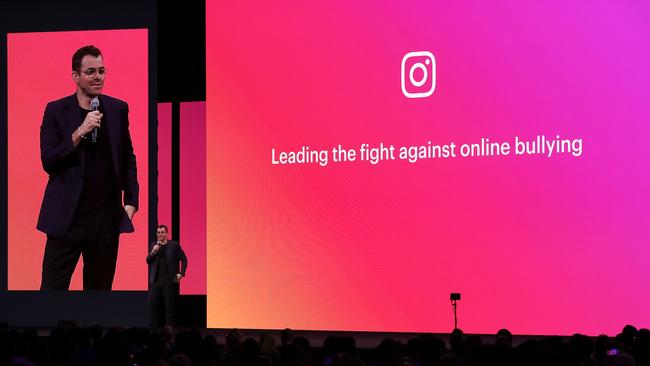 Instagram product head Adam Mosseri says the platform is experimenting with hiding likes to encourage people to pay more attention to the content. Picture: Justin Sullivan/Getty/AFP