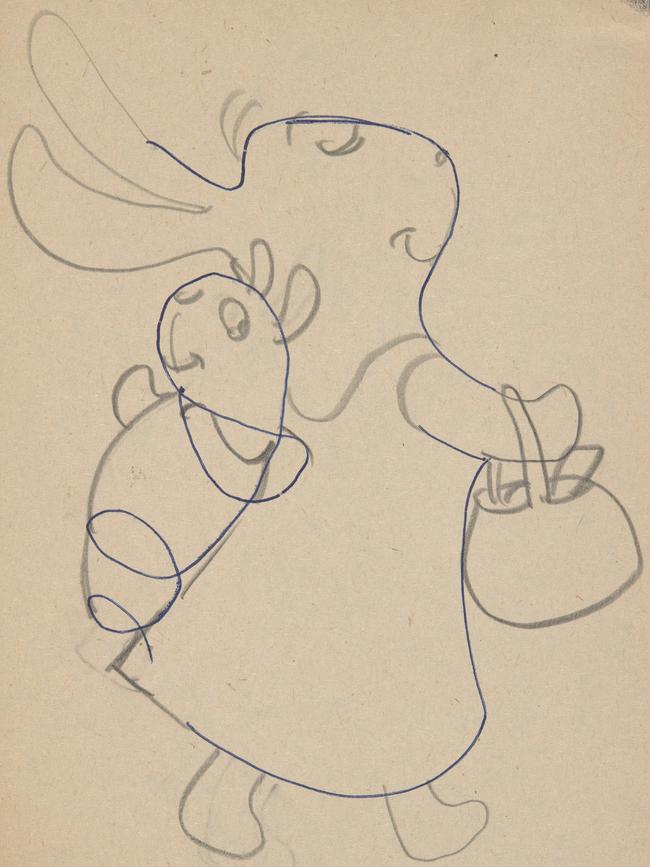 An original squiggle from Mr Squiggle and Friends. Picture: National Museum of Australia.