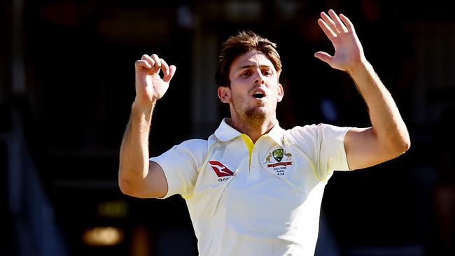 Mitch Marsh struggled on the opening day of the third Test.