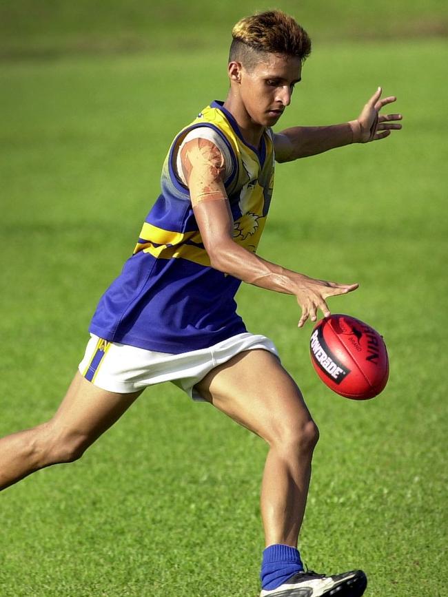 Aaron Motlop in action at Wanderers as a teenager back in 2013. Picture: Patrina Malone