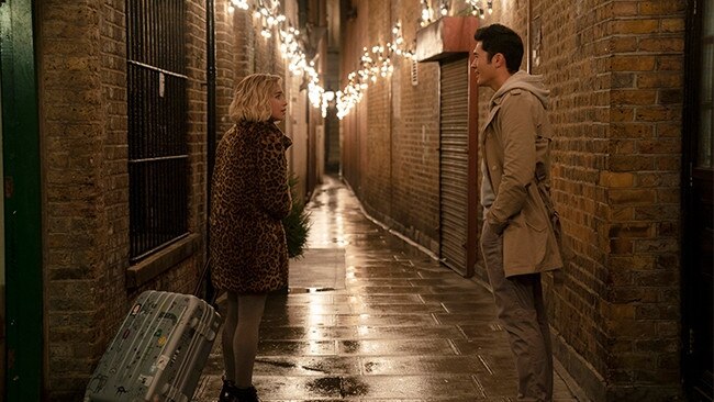 Emilia Clarke and Henry Golding in a scene from the movie Last Christmas. Supplied by Universal Pictures.