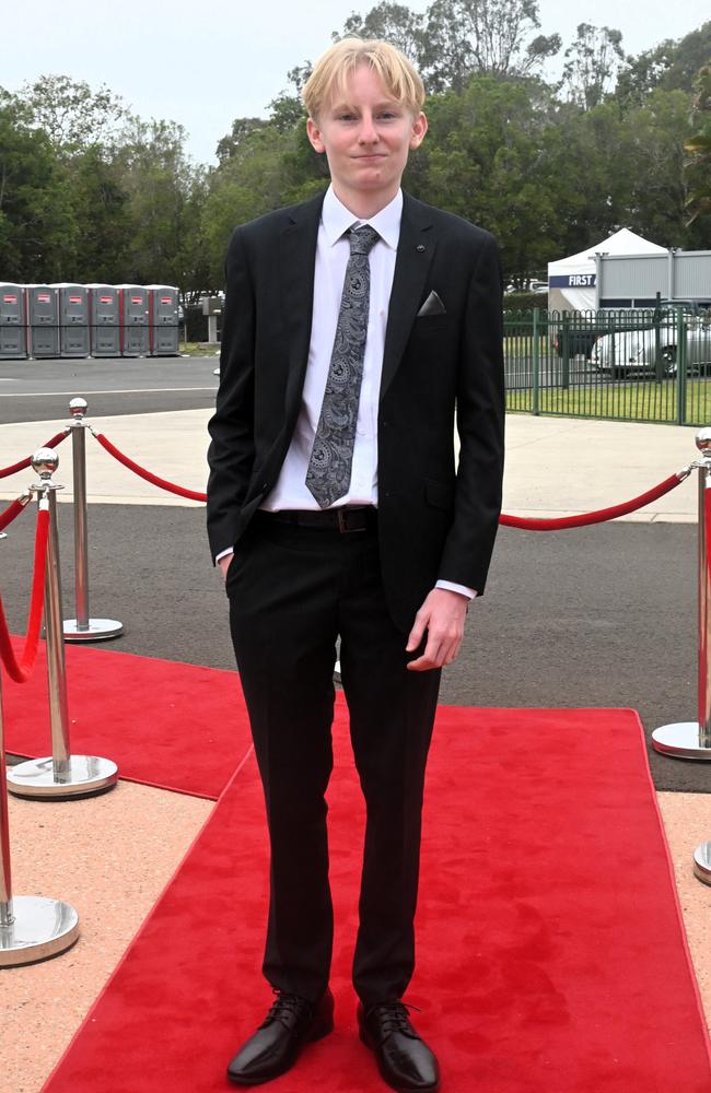 Lewis Teed at Pacific Lutheran College's 2023 formal. Picture: Tegan Annett