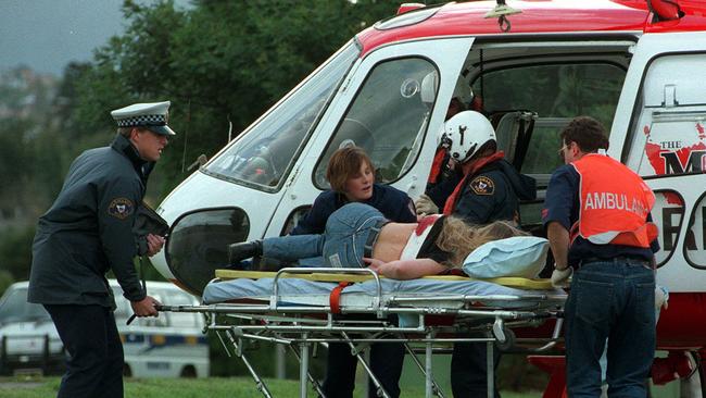 It was the day “Australia lost its innocence” as 35 people were shot dead, and another 23 injured by gunman Martin Bryant in the horrific Port Arthur massacre. The shooting rampage at the popular Tasmanian tourist spot, shocked the nation and prompted an overhaul of gun laws. The image of victims being transported to Hobart by helicopter captured a small part of the carnage in April 1996.