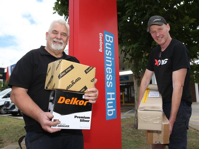 Business owners Glenn Rabbas and Chad Talbot. Business Post Hub Closing. Picture: Alan Barber