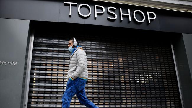 The shutdown Topshop fashion store in London. Picture: AFP