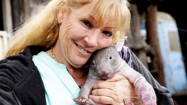 Roz Holme has saved thousands of wombats over the past 30 years. Picture: Peter Lorimer.