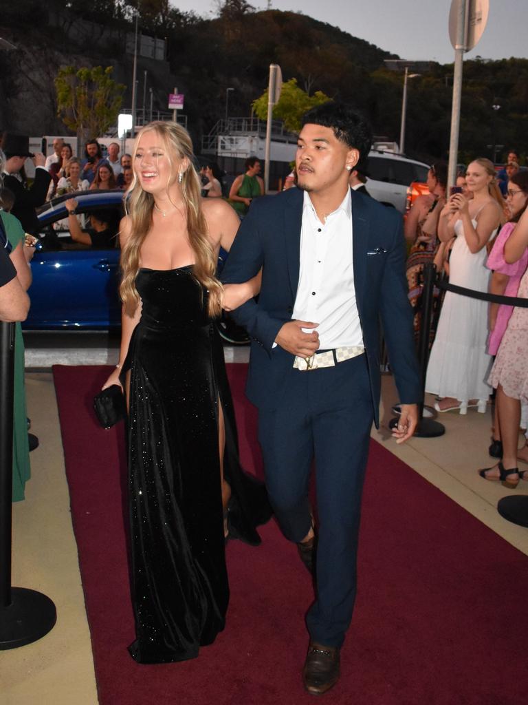 Gabriel Cabrera and Ruby Amouyal at the Proserpine State High School formal at Shute Harbour Marine Terminal on November 15, 2023. Photo: Zoe Devenport