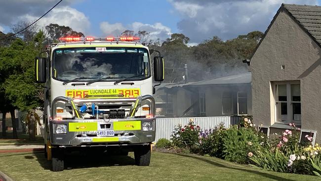 Lucindale home in SA’s lower South-East ravaged by fire leaving an estimated $400000-$500000 in damages. Picture: Jessica Dempster