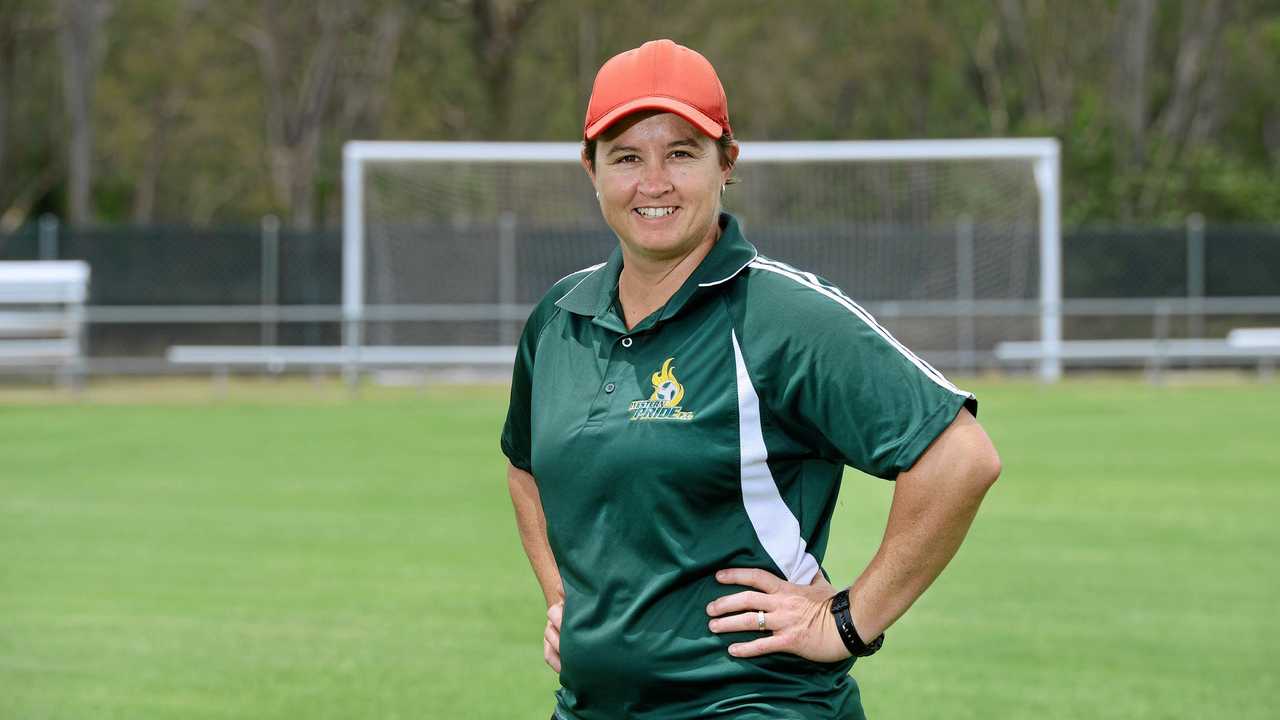 Former Australian goalkeeper Belinda Kitching is back coaching at Western Pride. Picture: David Nielsen