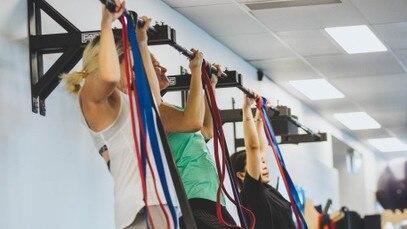 Members work out at F45 Hope Island.