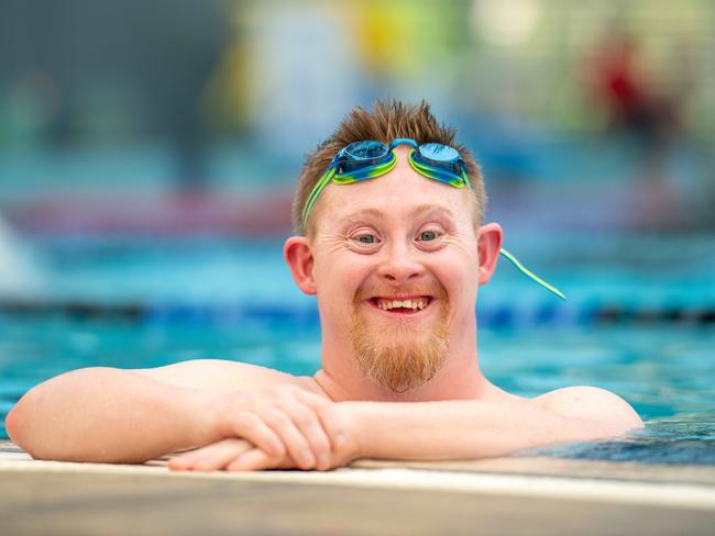 Taylor Hanson, better known as Chip, is calling for a new category for people with Down syndrome so he can fulfil his Paralympic dream. Picture Thomas Lisson