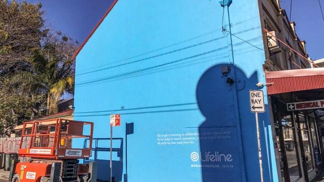 How the wall looked this morning. Picture: Nicholas Eagar
