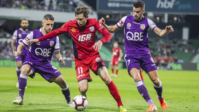 SA-born winger Craig Goodwin is the supporters’ choice to inherit the Adelaide United captain’s armband. Picture: AAP Image/Tony McDonough