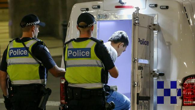 12 arrests were made at last night’s Moomba Festival. Picture: Ian Currie