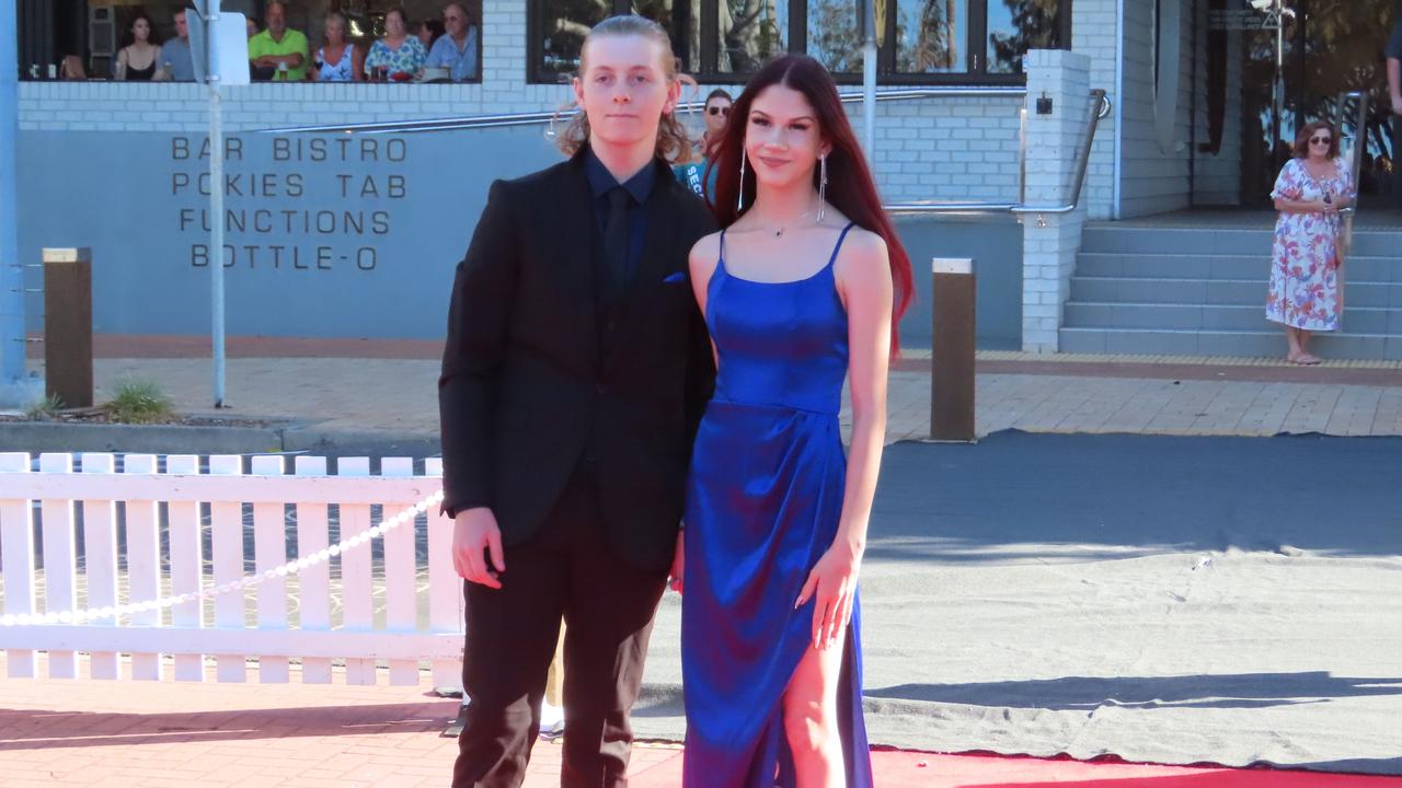 Urangan State High School students celebrating their formal.