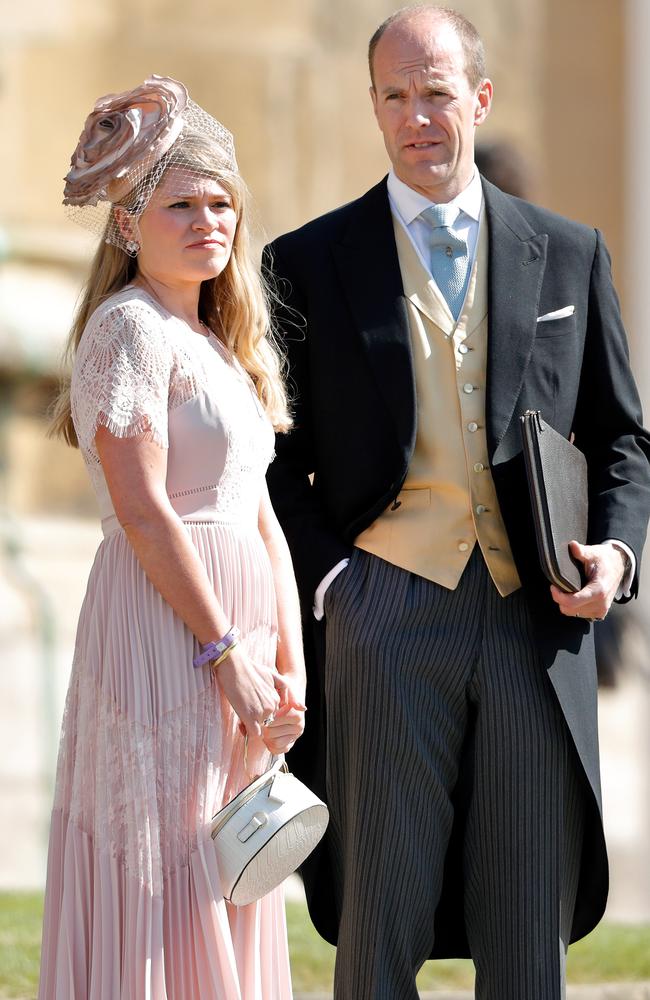 Amy Pickerill and her husband Ed Lane Fox attend the wedding of Prince Harry to Meghan Markle. Picture: Max Mumby/Indigo/Getty Images