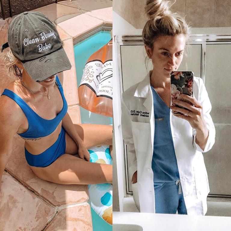 She has been criticised online in the past for sharing bikini photos when she is a doctor – something she has fiercely defended. Picture: Instagram/DrCulver