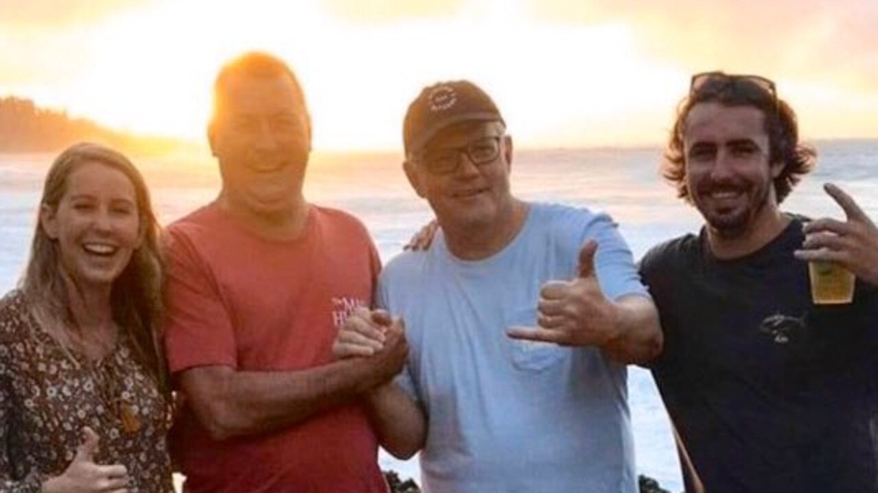 Scott Morrison was slammed for holidaying in Hawaii while bushfires burned across NSW. Picture: Twitter