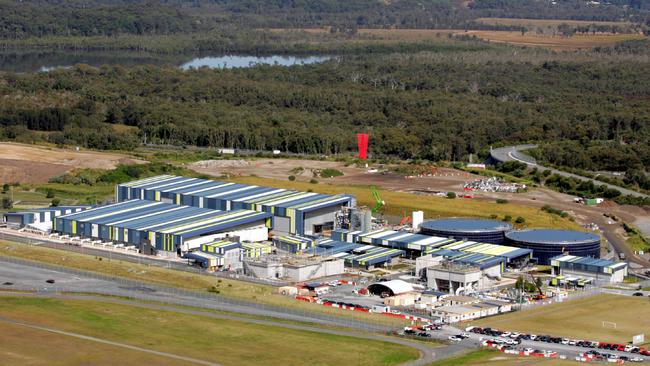 Aerial photo of the Tugun desalination plant.