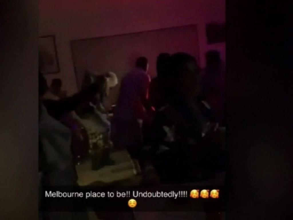 The group rented the apartment in Point Cook. Picture: Snapchat