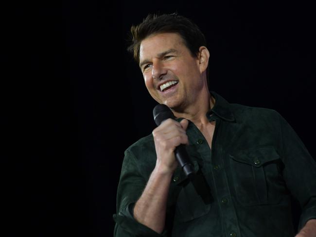 Tom Cruise officially announces that the film is in production at ComicCon in 2019. The pandemic delayed its release. Picture: AFP