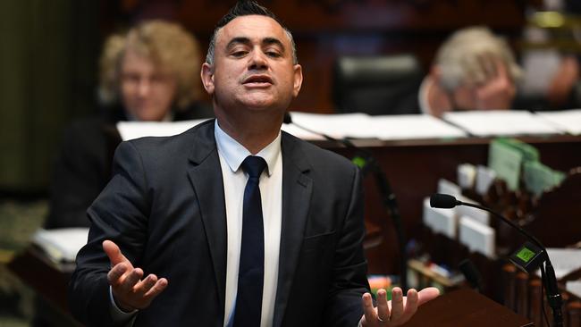 New South Wales Deputy Premier John Barilaro during Question Time on Wednesday. Picture: AAP