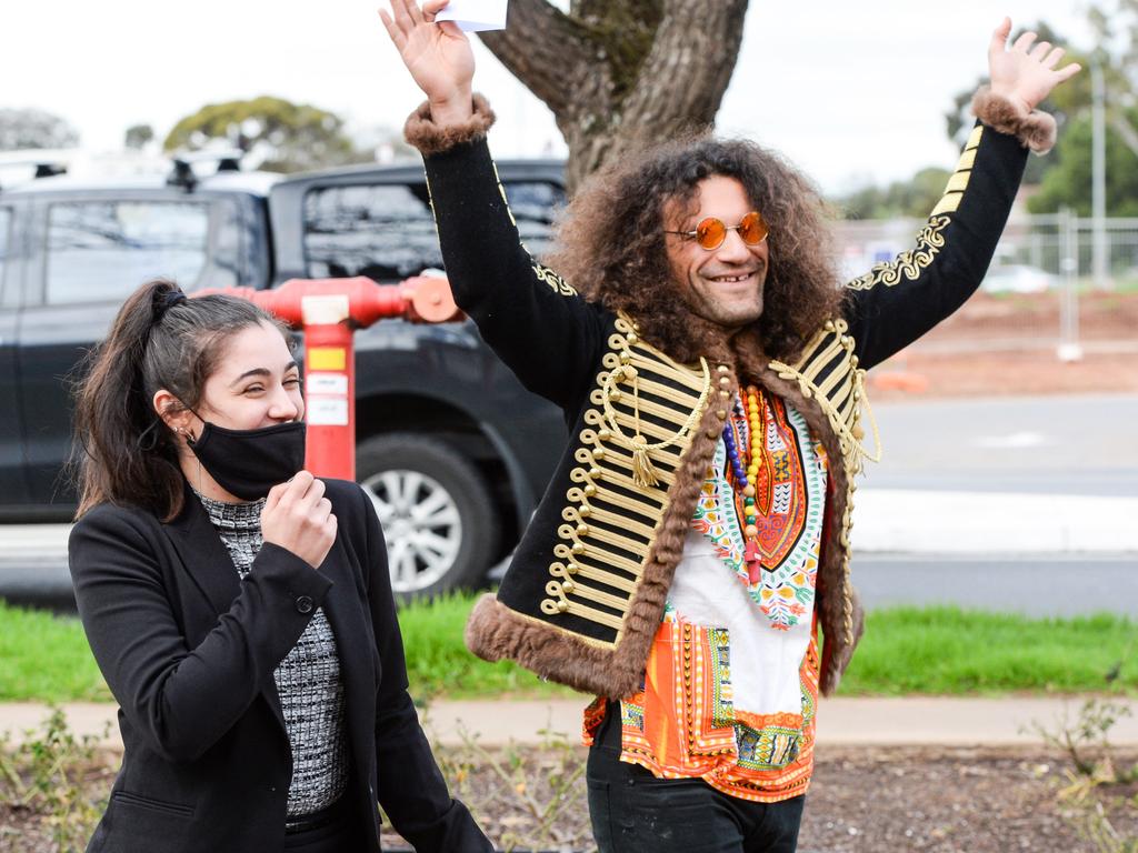 Savas Caruso Underwear man s mask rant outside court news