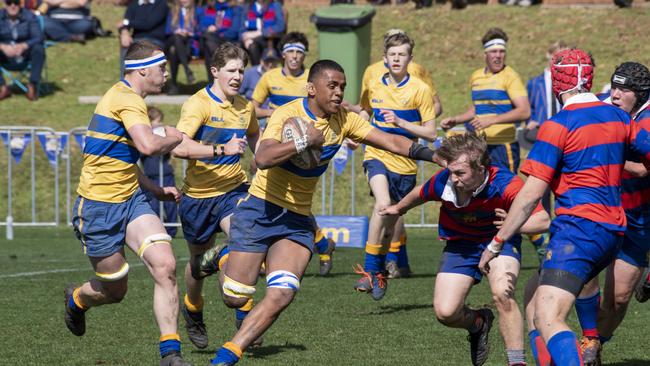 Grammar 16A vs Downlands 16A. O'Callaghan Cup at Toowoomba Grammar School, Grammar vs Downlands. Saturday, July 24, 2021. Picture: Nev Madsen.