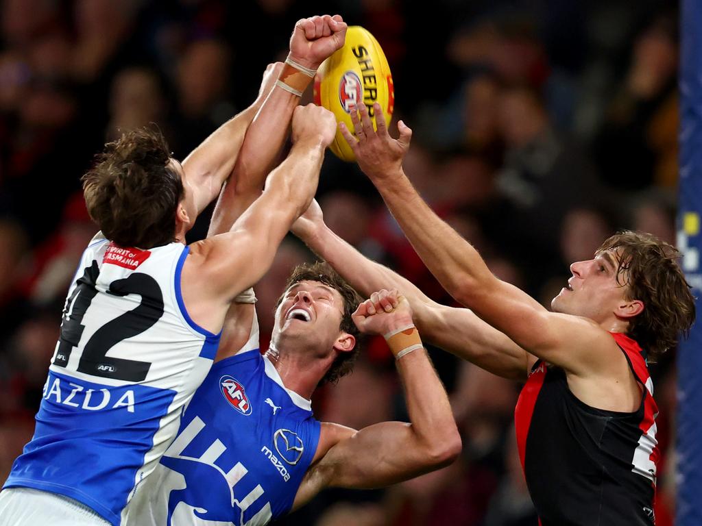 The Kangaroos showed some overdue fight on Thursday night. (Photo by Josh Chadwick/Getty Images)