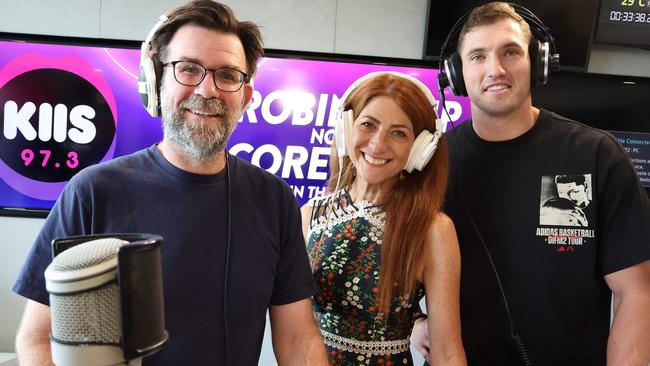 KIIS 97.3's breakfast trio Kip Wightman, Robin Bailey, and Corey Oates. Picture: Liam Kidston