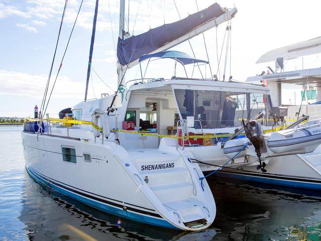 Fijian police say they found 13 bars of cocaine and 65 ecstasy pills, as well as guns   and $20,000 in cash, during a raid last week on the Nikolics’ luxury yacht. Picture: Mark Stewart/ News Corp Australia