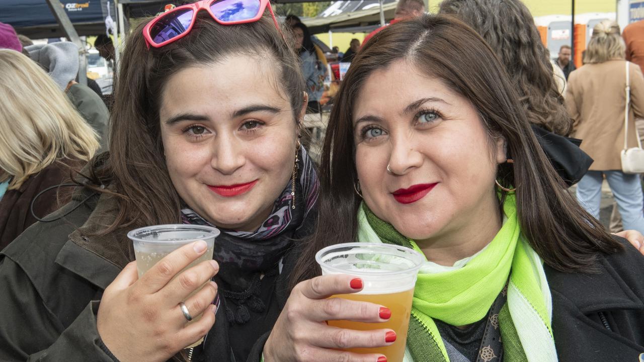 Denisse Herrera and Araceli Castillo at Brewoomba craft beer festival, Fitzy's. Saturday, August 13, 2022. Picture: Nev Madsen.