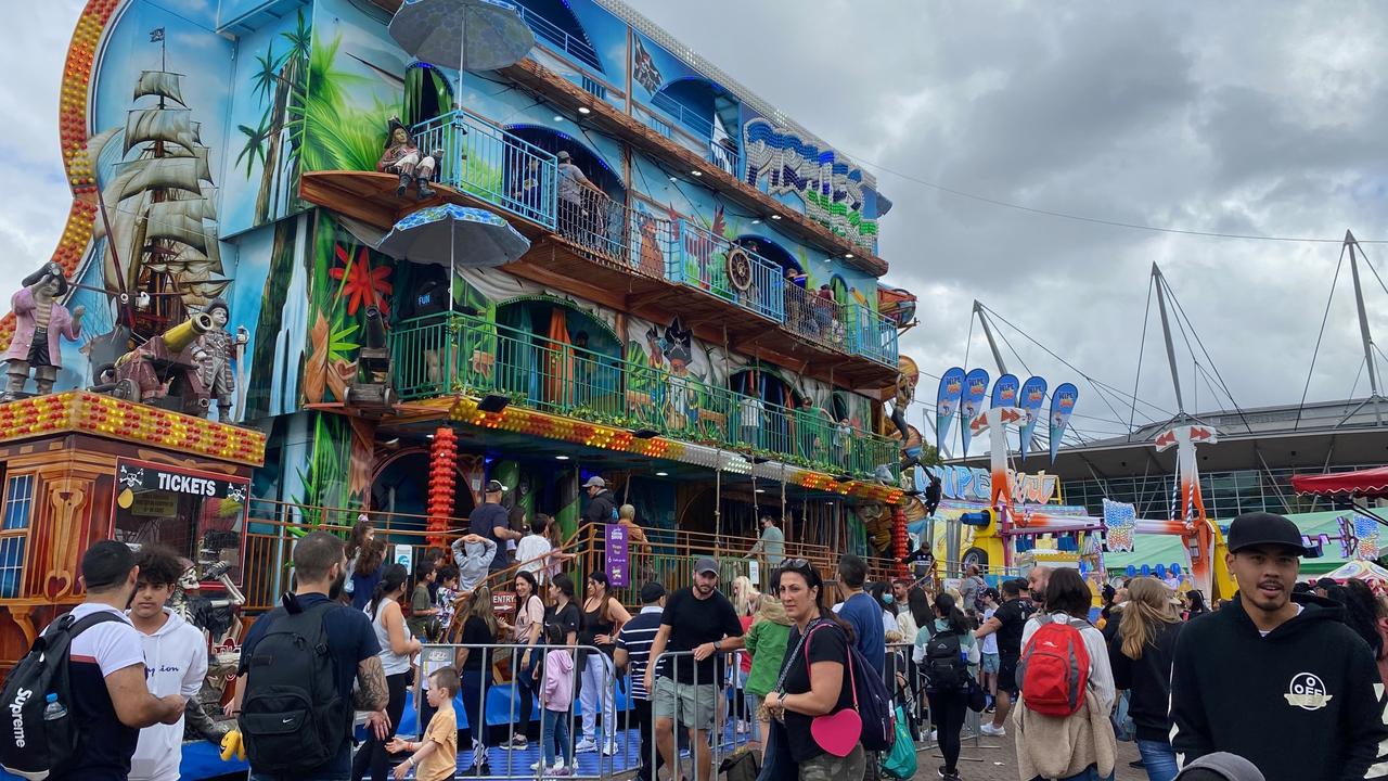 The area dedicated to children’s rides were filled with parents and young families crowded. Picture: Supplied/ Jessica Wang news.com.au