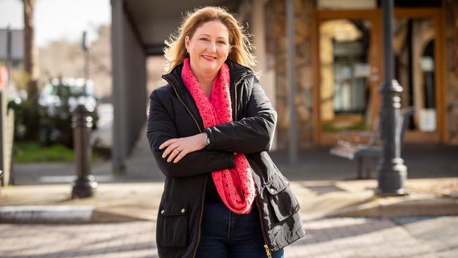 Centre Alliance poster girl Rebekha Sharkie in Mount Barker, South Australia