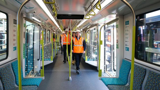 Premier Chris Minns and NSW Minister for Transport Jo Haylen and Sydney Metro Chief Executive Peter Regan. Has the government forgotten how to make roads flow? Picture: NCA Newswire /Gaye Gerard