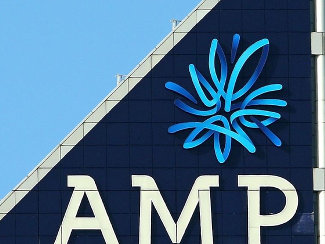 AMP logo on side of building