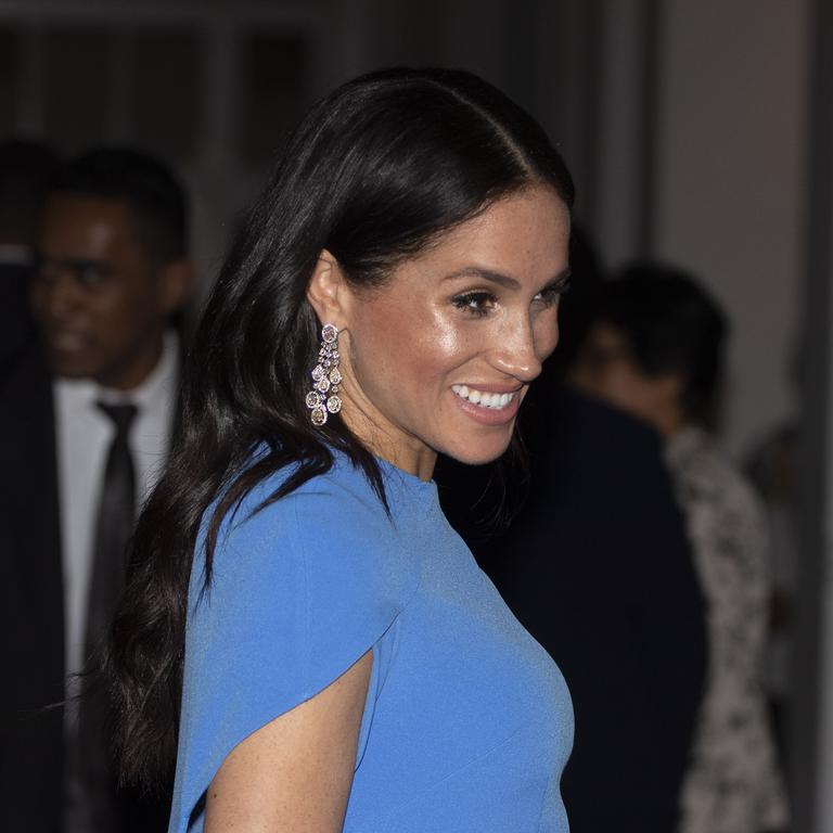 Meghan, Duchess of Sussex arrives for the State dinner in Suva, Fiji. Picture: Ian Vogler/Getty