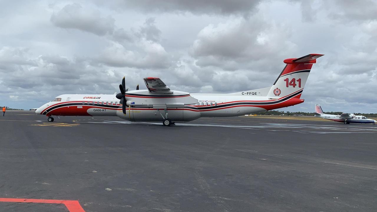 The Conair Q400AT will be based in Bundaberg ready to help fight bushfires this fire season.