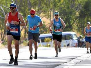 CHALLENGE THE MOUNTAIN: no 338 Brian Galea in front. Picture: Jann Houley