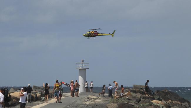 The Westpac Life Saver Rescue Helicopter — some services will continue at The Spit.