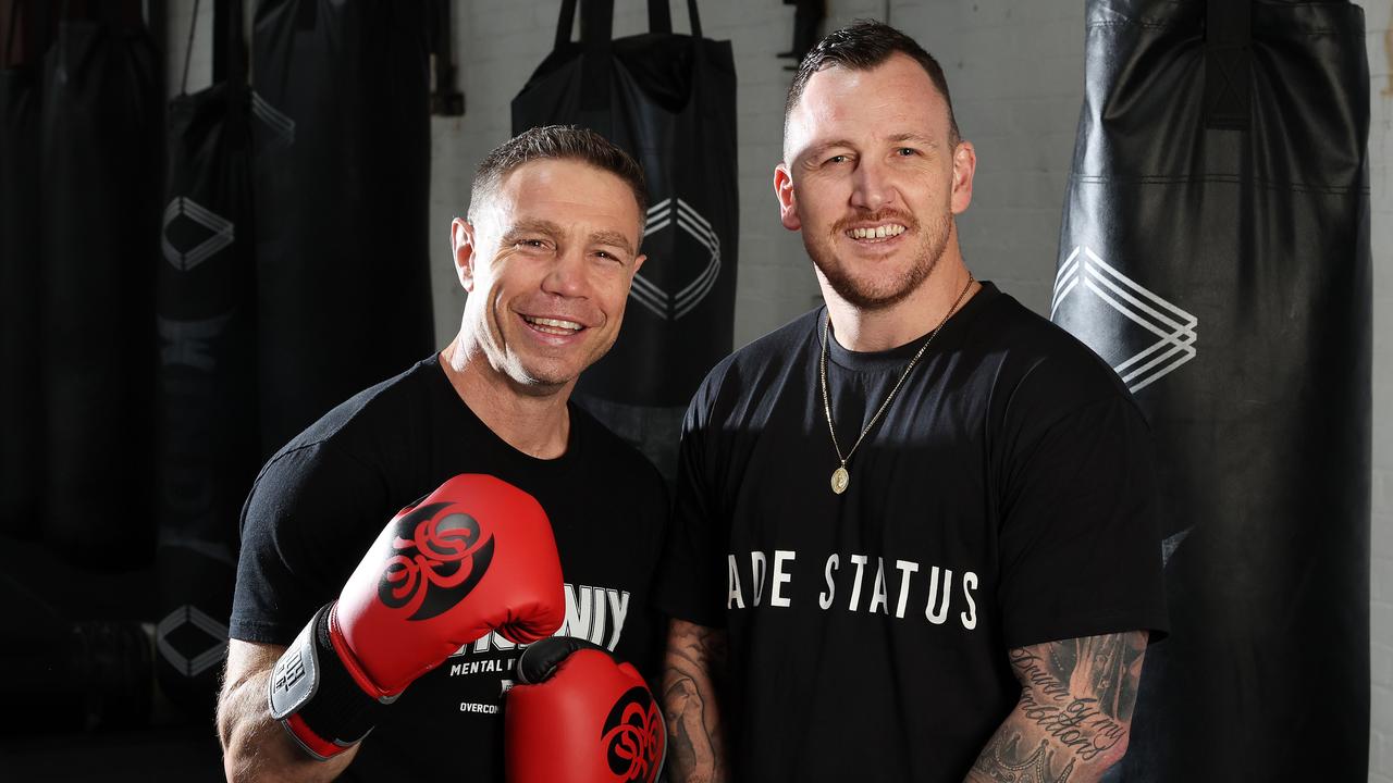 Boxer Michael Katsidis with Marty Cornish. Picture: Liam Kidston