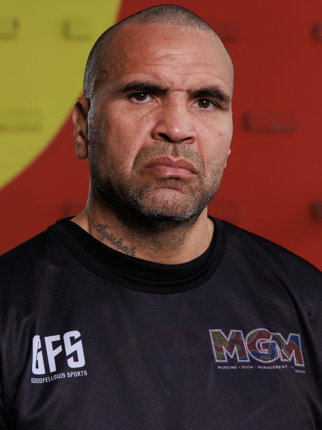 Former boxer and NRL player Anthony Mundine labelled the Voice a “takeover”. Picture: Justin Lloyd.