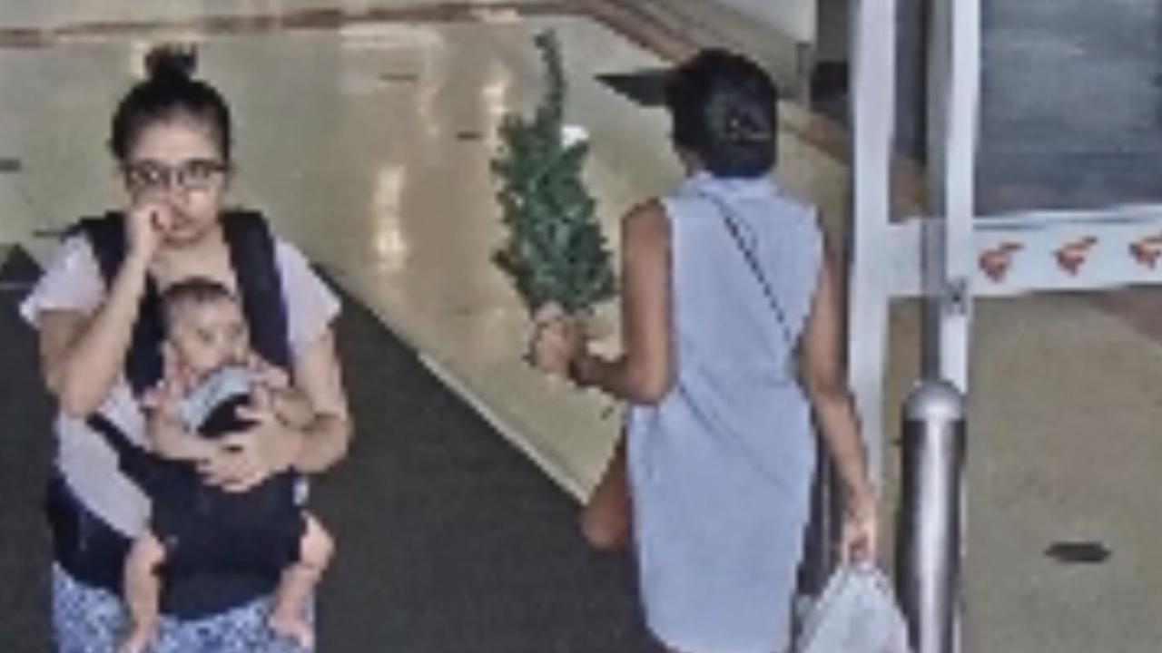 CCTV of the last time a baby was seen alive at Buranda Shopping Centre. Picture: QPS